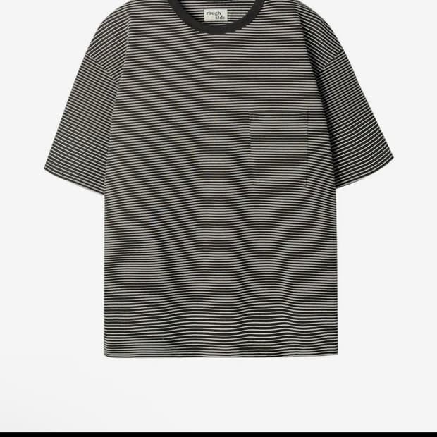 러프사이드  Pin Stripe Half Sleeve Bark