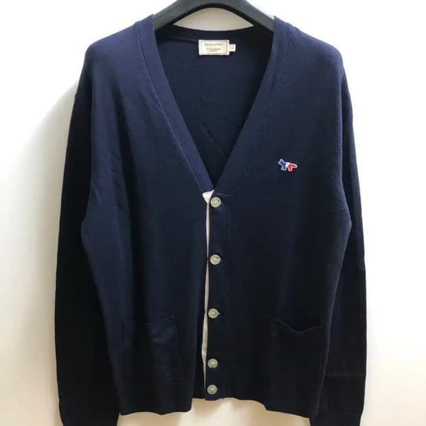 메종키츠네 정품 트리컬러폭스 가디건