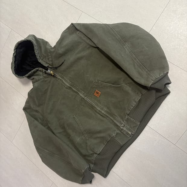 [2XL] 칼하트 빈티지 j130 arg 액티브 아미그린