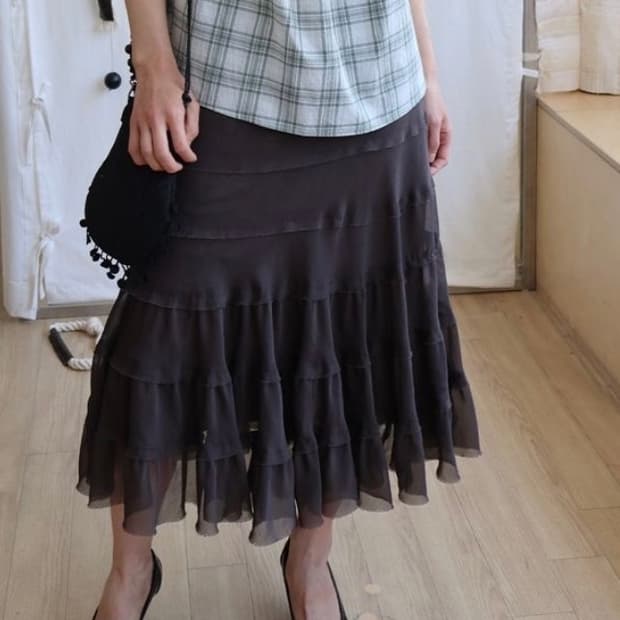 콜로신스 Nora Shimmering Skirt Nut Brown