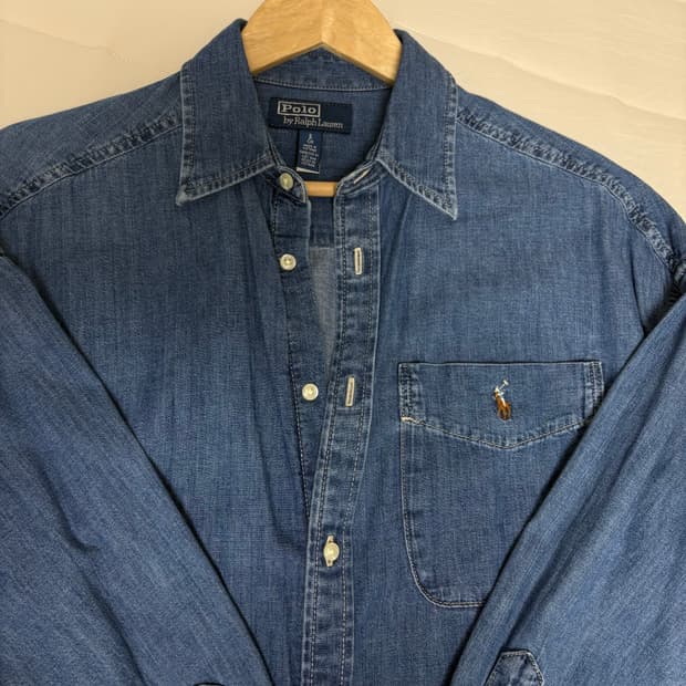 폴로 랄프로렌 여성 루즈핏 데님셔츠 