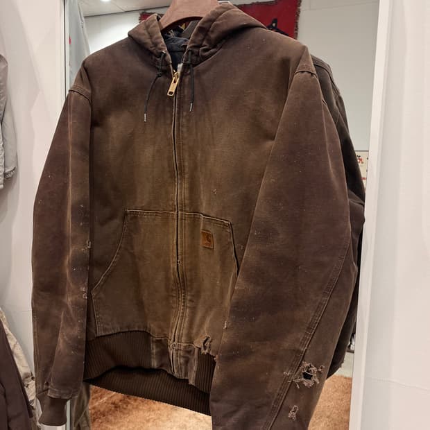 Carhartt 칼하트 디스트로이드 덕 액티브 후드 워크 자켓