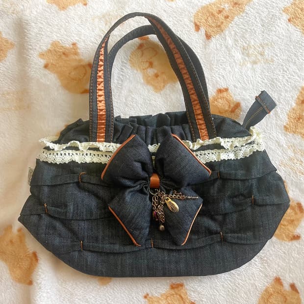 모리걸 빈티지 레이스 리본 토트백 👜🎀