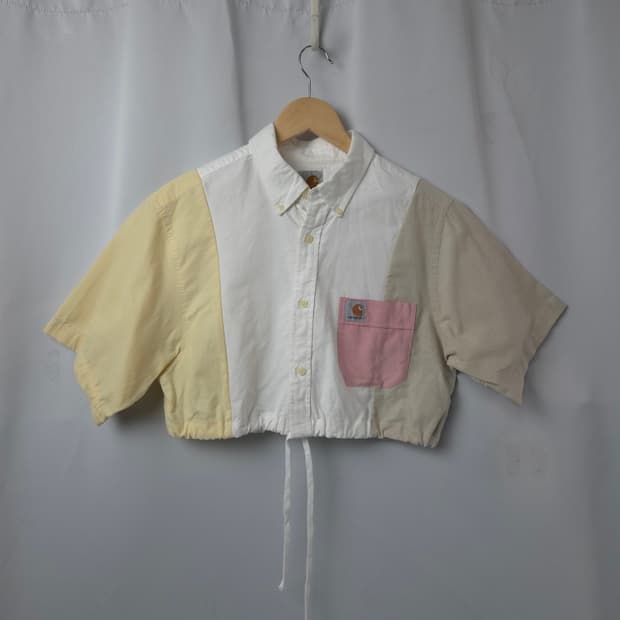 여S 칼하트 리폼 패치워크 크롭 셔츠