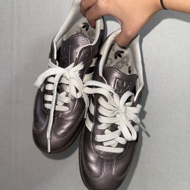 아디다스 삼바 og 실버 오프 화이트 검