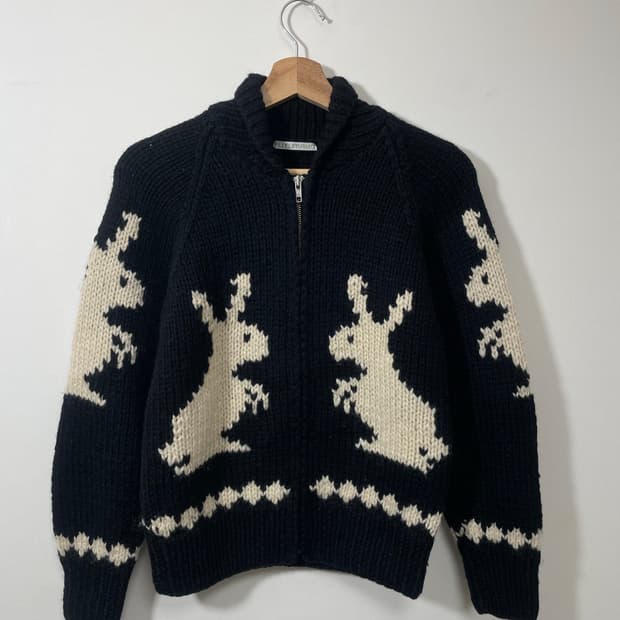 빈티지 래빗 헤비 가디건 Free - K16