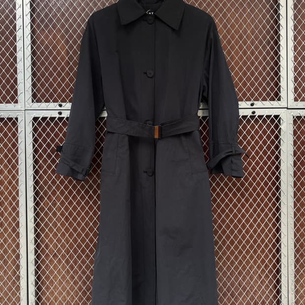 DKNY 네이비 싱글 벨트 벨트 트렌치 코트 S
