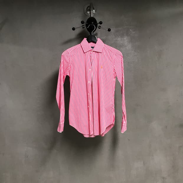 폴로 랄프로렌 스트라이프 셔츠 핑크 2(W)