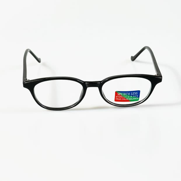 90s 블랙 뿔테 오벌 프레임 빈티지 안경