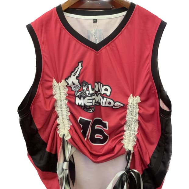 Sleeveless V-neck basketball jersey 76