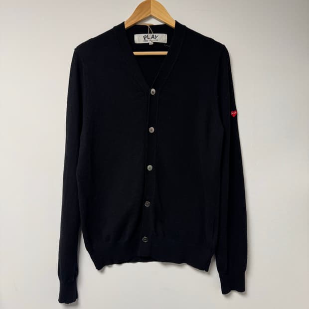 comme de garcons 꼼데가르송 미니 하트 와펜 블랙 가디건 M