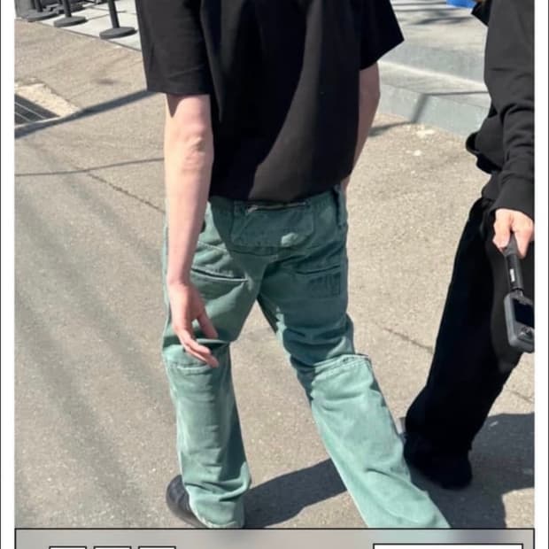 S) 플라스틱프로덕트 mpa bag pants 에메랄드