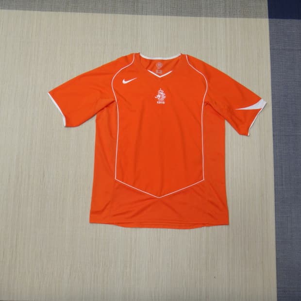 (XL) 나이키 2004-06 네덜란드 홈경기 축구 저지