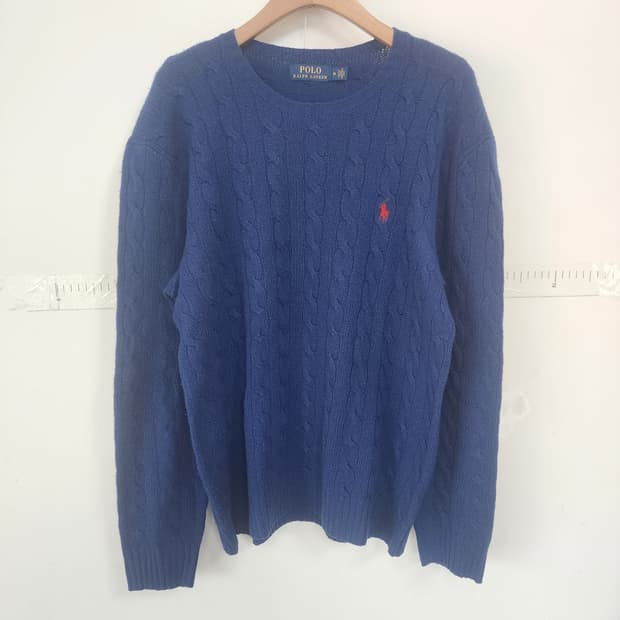 폴로 랄프로렌 케이블 니트 블루