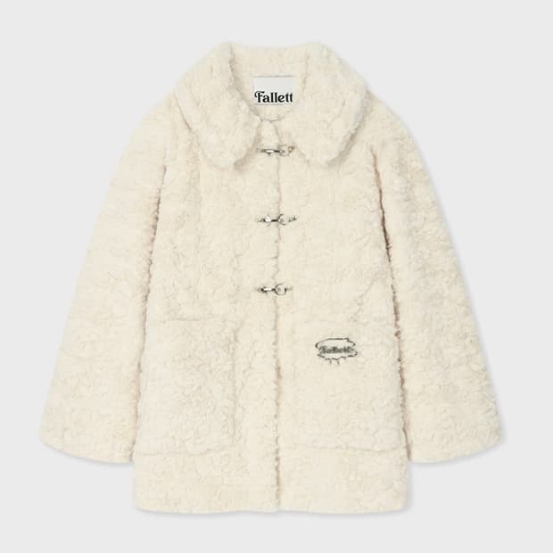 팔렛 소프트 퍼 더플 자켓 아이보리 (새상품)