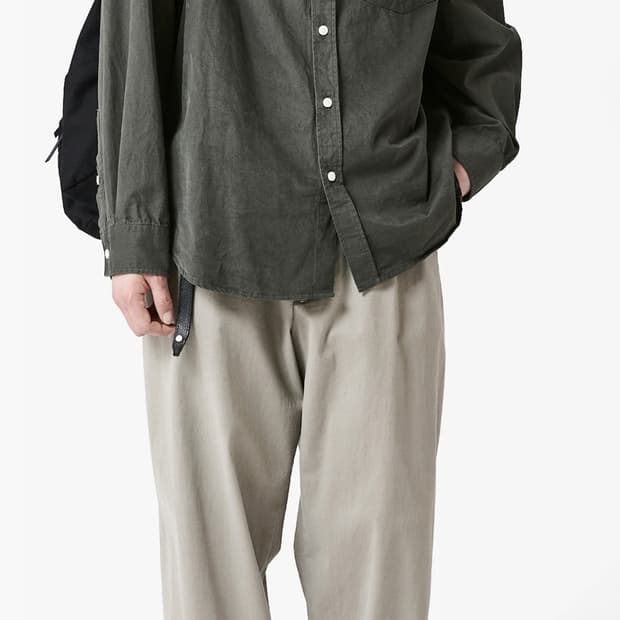 [3][미개봉] 이얼즈어고 코튼 드릴 포이카 셔츠 차콜