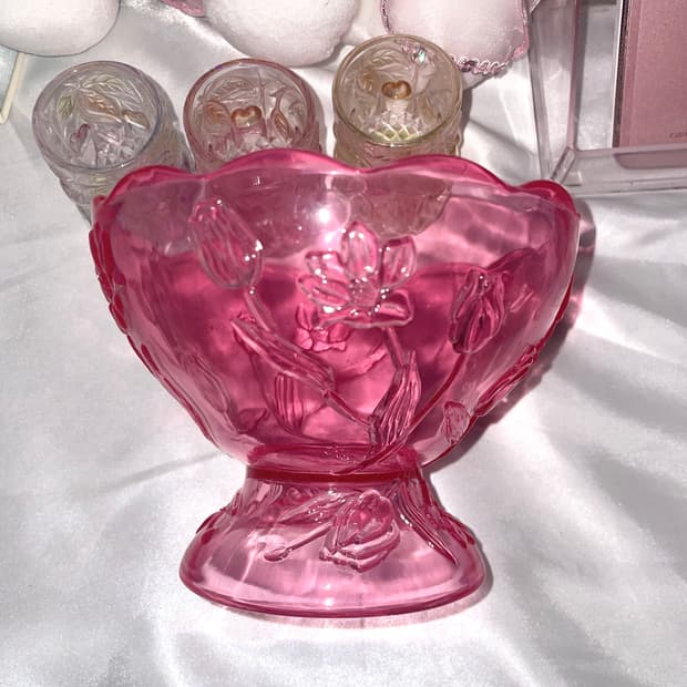 빈티지 플라워 디저트 볼