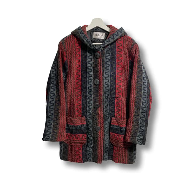 [M] ZELDA 빈티지 패턴 후드 자켓