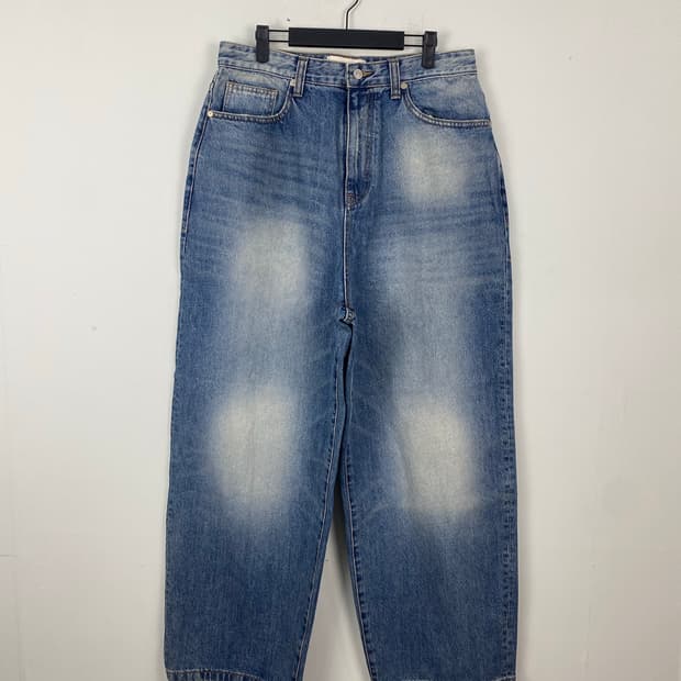 PLAC 플랙 배기 와이드 워시드 데님팬츠 33 <518>