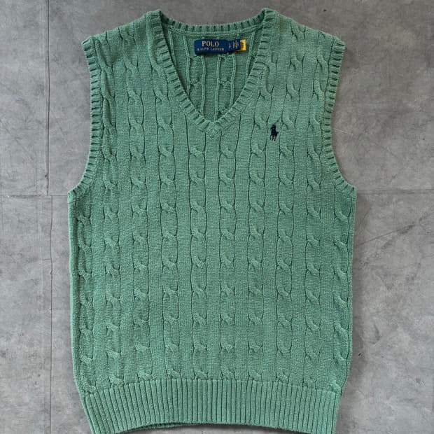 Polo 폴로 랄프로렌 신형라벨 민트컬러 니트 베스트