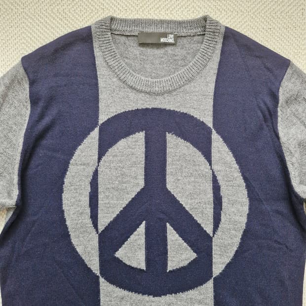 러브 모스키노 PEACE 니트 2XL 