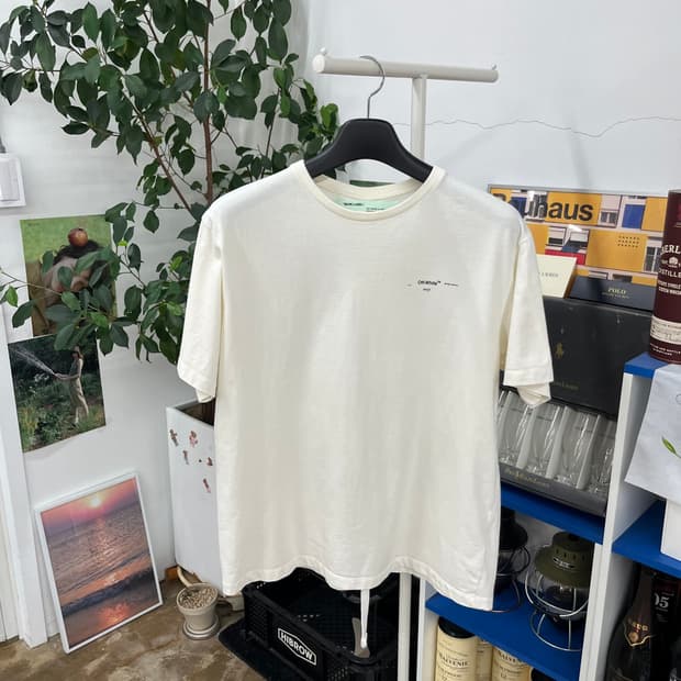 오프화이트 프린팅 반팔 티셔츠 XS