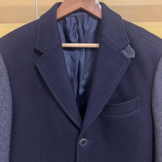 지오송지오 남성 네이비배색울자켓 105