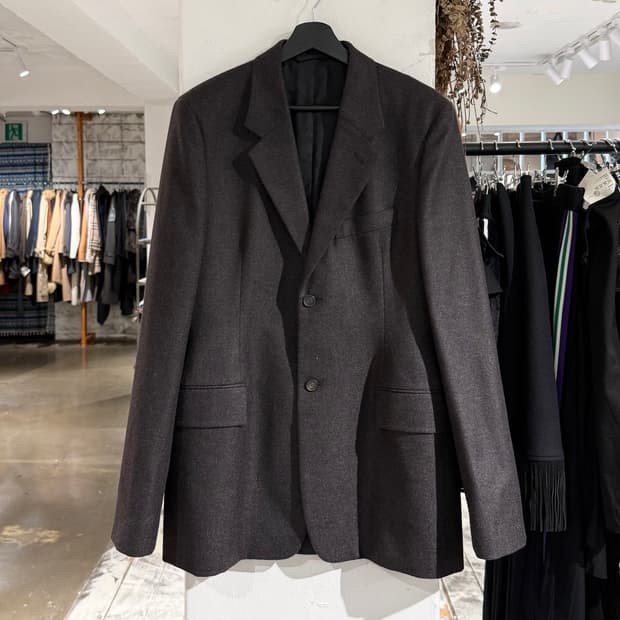발렌시아가 차콜 캐시미어 블레이저 자켓 