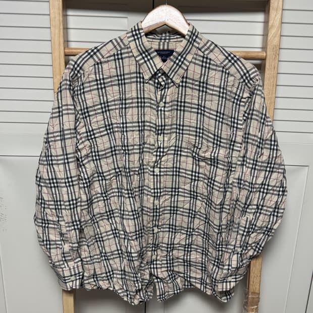 런던 버버리 체크 셔츠 