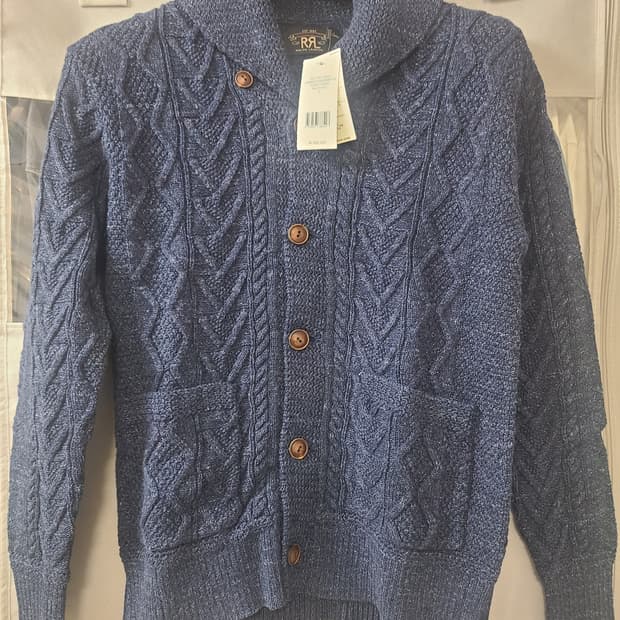 RRL 더블알엘 아란 니트 코튼 가디건RRL 아란 코튼 니트 가디건입니다