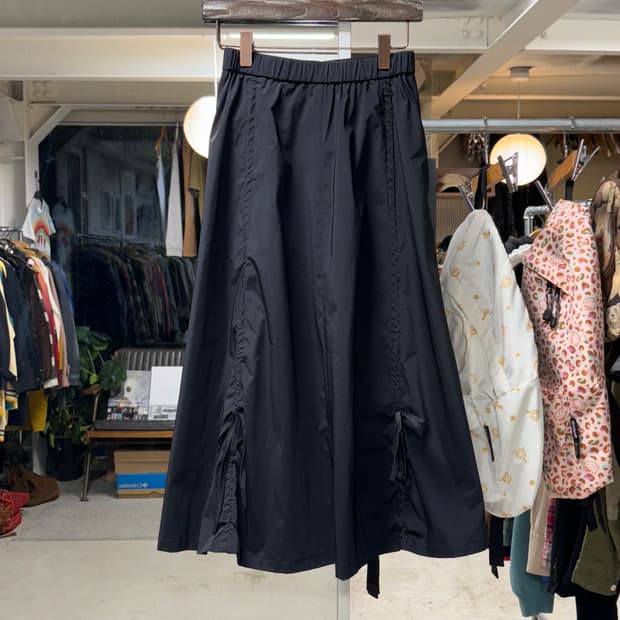 Grand succes 셔링 나일론 롱스커트