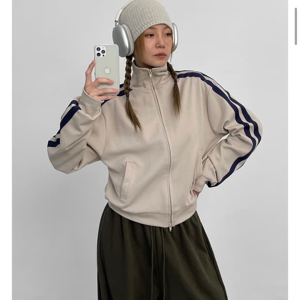 블랙업 투웨이 하이넥 라인집업