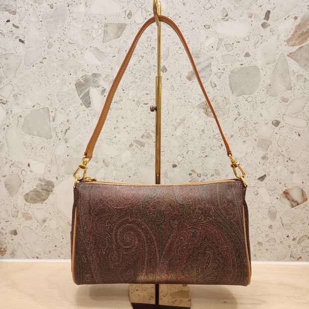 에트로 2478 페이즐리 캔버스 클러치 숄더백