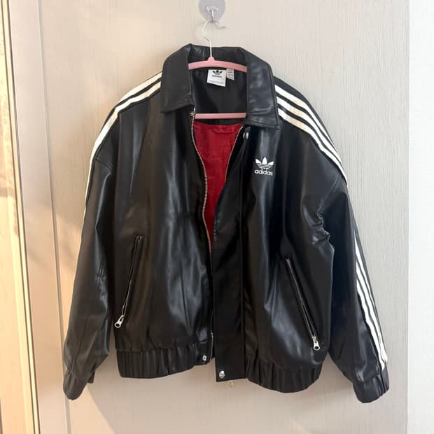 (s) 아디다스 빈티지 레더 투웨이 자켓