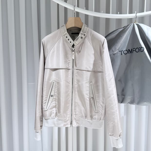 (A/50) / 톰포드 실크 봄버 레더 자켓