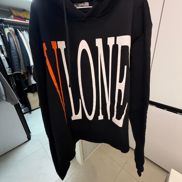 브이론 크롭 후드티 XL 