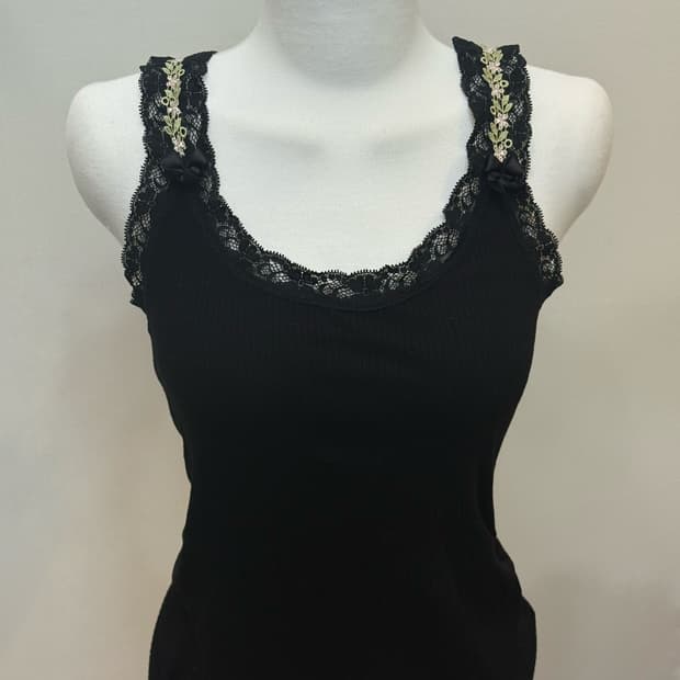 블랙 슬리브리스 /엑시즈팜깔 리즈리사깔