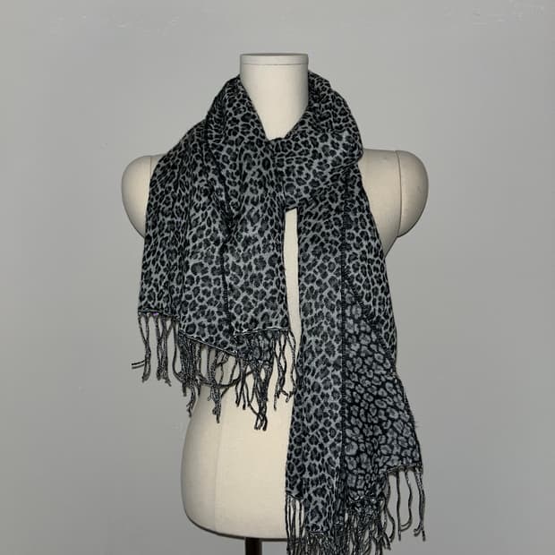Japanese vintage leopard print scarf