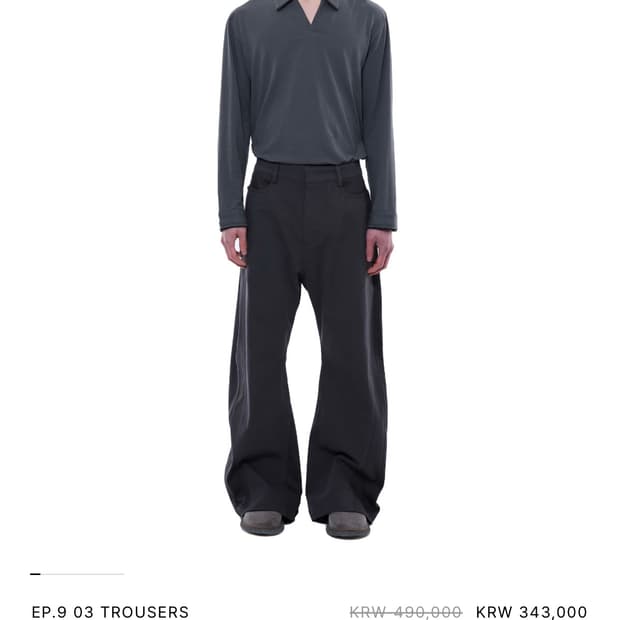 Xlim ep.9 03 trousers charcoal m사이즈