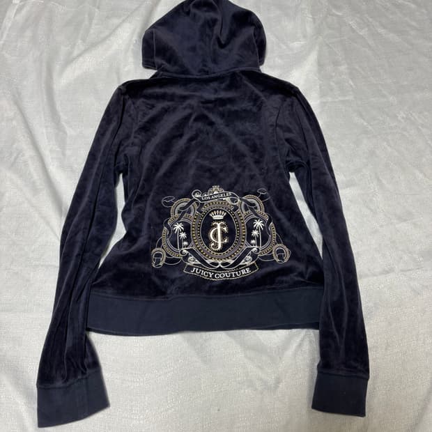 “Juicy Couture” Navy Velvet Y2K Design H