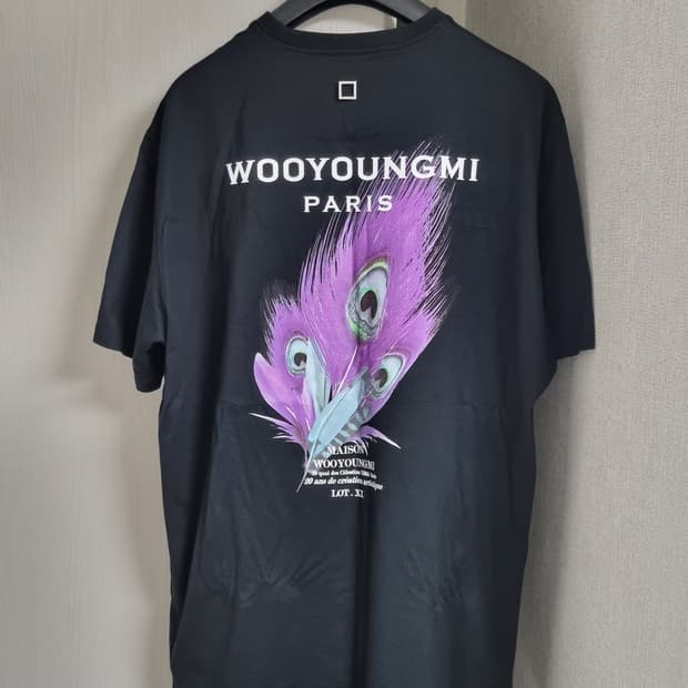 우영미 깃털 백로고 반팔