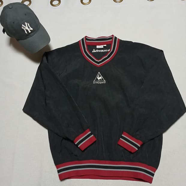 해외판 르꼬끄스포르티브 바스락 웜업 레이어드 바람막이 자켓