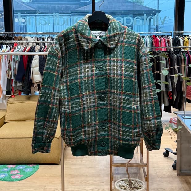 크리스찬 디올 스포츠 그린 체크 자켓 