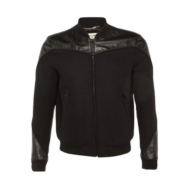 Wool and Leather Stadium Jacket