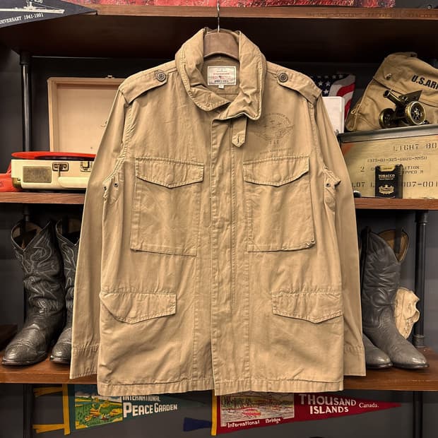 00s 아비렉스 PX 봄버윙 스텐실 M-65 필드자켓 카키 N1142