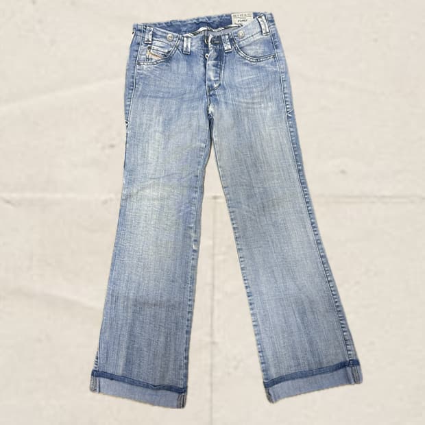 👖 DIESEL 라이트 워시 와이드 데님팬츠