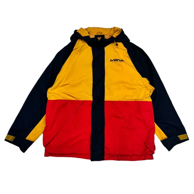 반스 컬러블록 오버 핏 바람막이