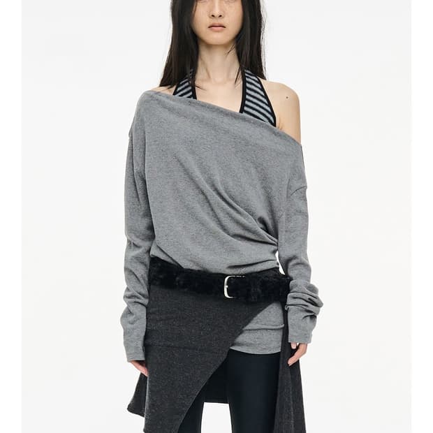 세릭 incision tapered top grey