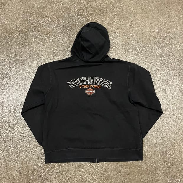 할리데이비슨 로고 후드 집업 (105)