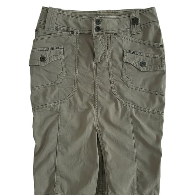 디젤 미디 스커트 베이지컬러